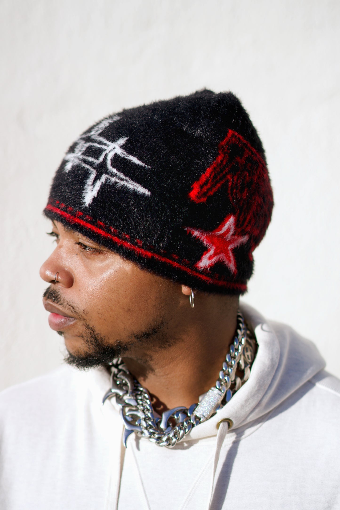 bred stellar fur beanie.